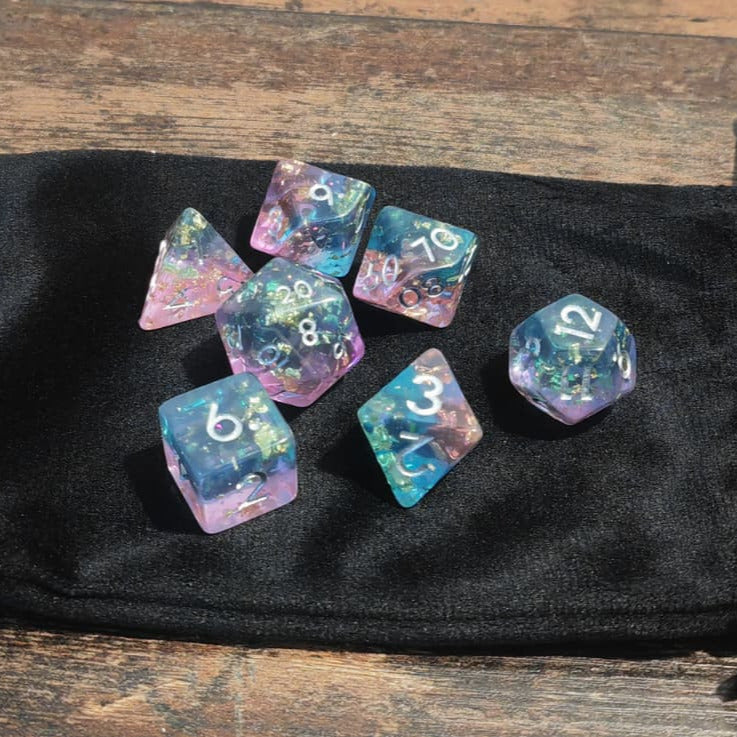 Glimmer Fey Magic | 7-teiliges Würfelset