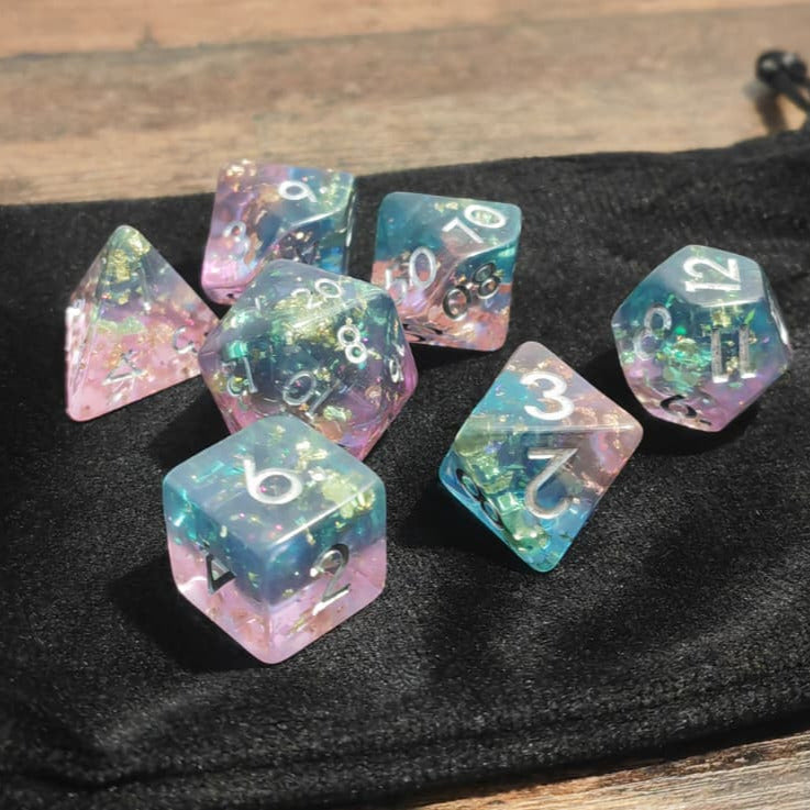 Glimmer Fey Magic | 7-teiliges Würfelset