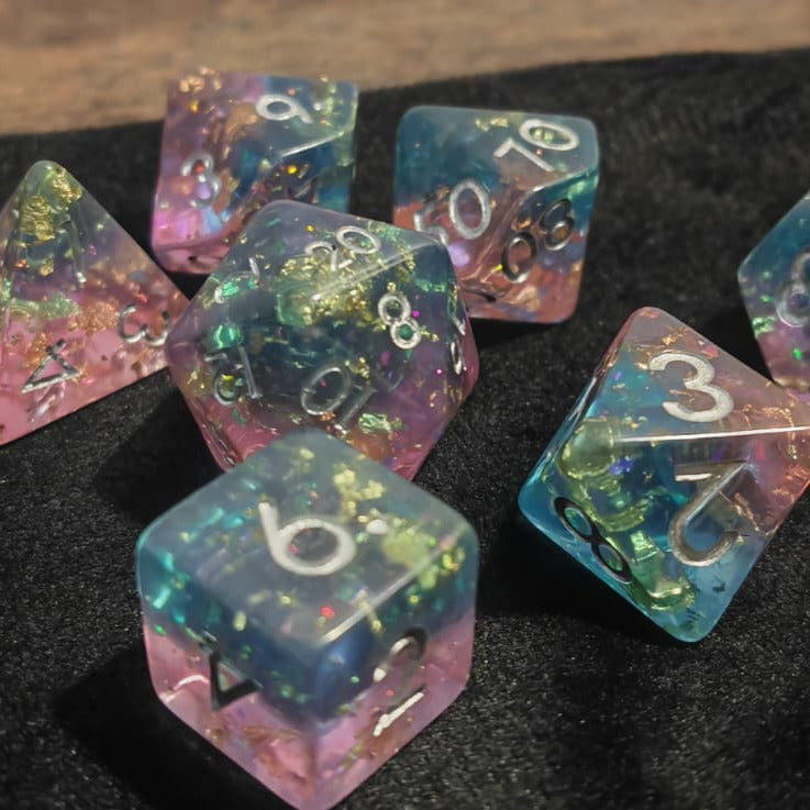 Glimmer Fey Magic | 7-teiliges Würfelset