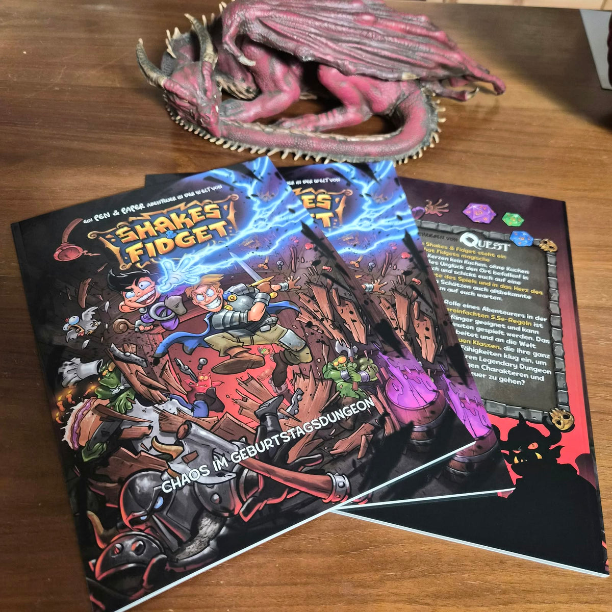 Shakes & Fidget | Chaos im Geburtstagsdungeon Abenteuer Buch Softcover | 5E