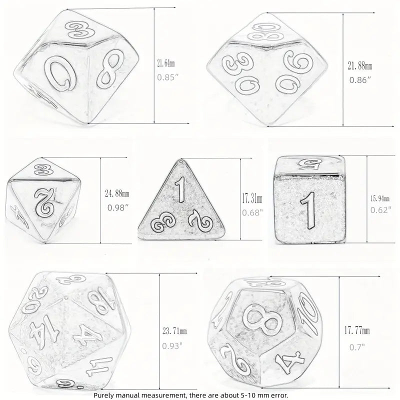 Blaues Wunder Diceset | 7-teiliges Würfelset