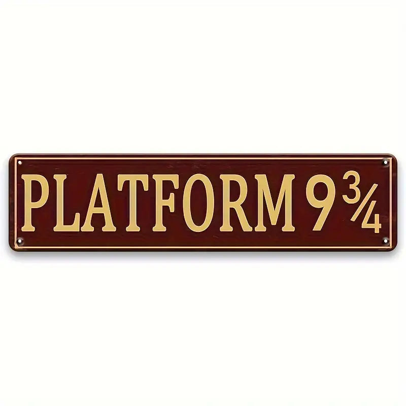 Plattform 9 3/4 | Metallschild