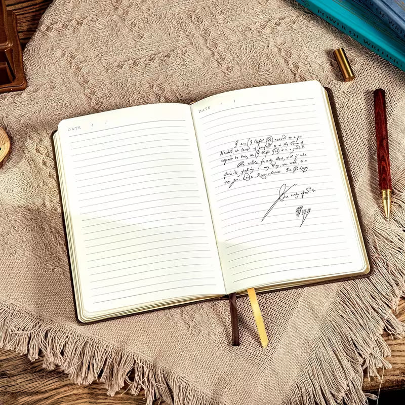 Violet Magic School | Mit Prägung | Kunstleder Notebook Din A5