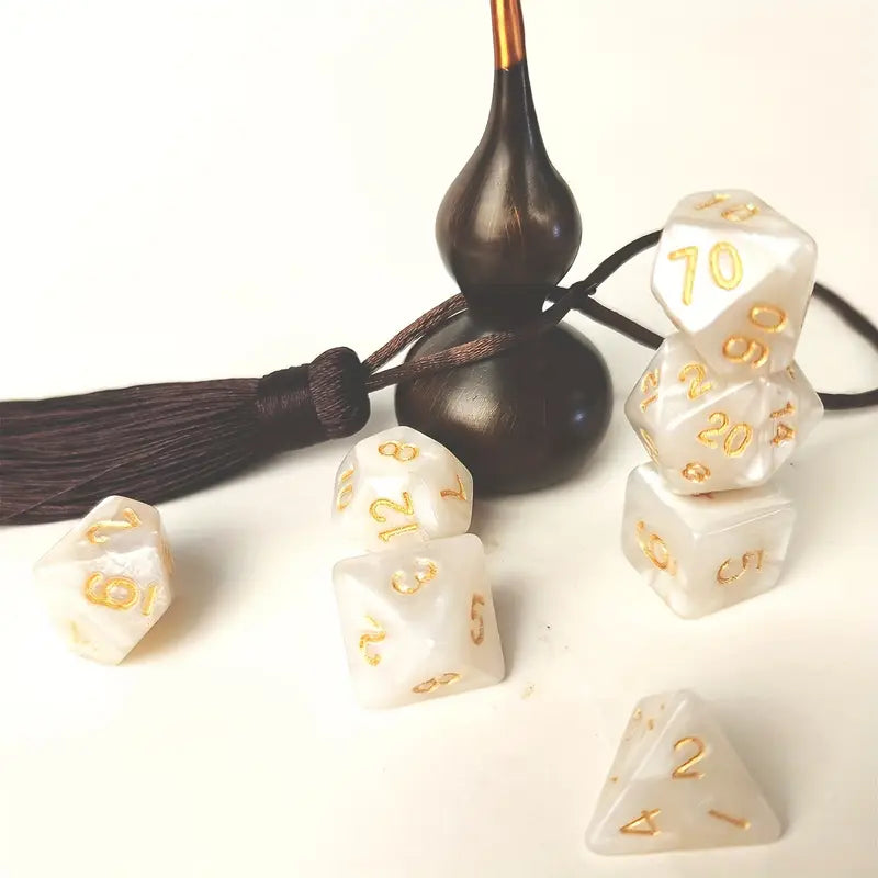 Marmor White | 7-teiliges Diceset