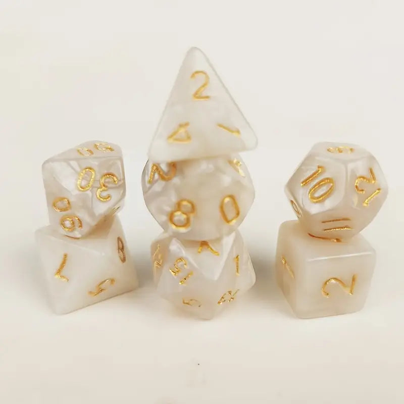 Marmor White | 7-teiliges Diceset
