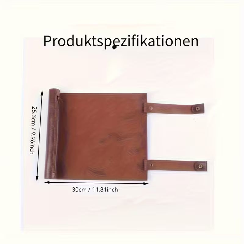 Dicetray Rolle mit Würfelfach | Würfelbox Braun PU Leder