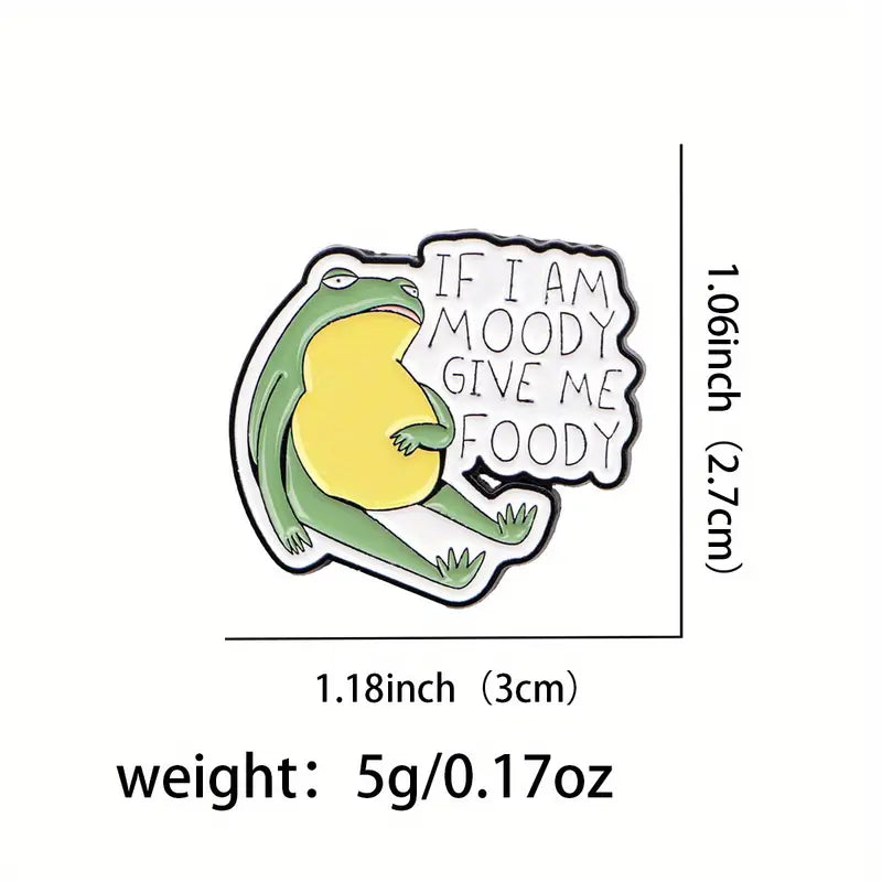 Moody Foody Frog | Frosch Anstecker Pin aus Metall