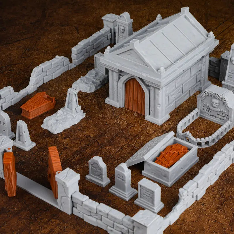 Friedhof Set Miniaturen | 42-teile | 28mm Maßstab