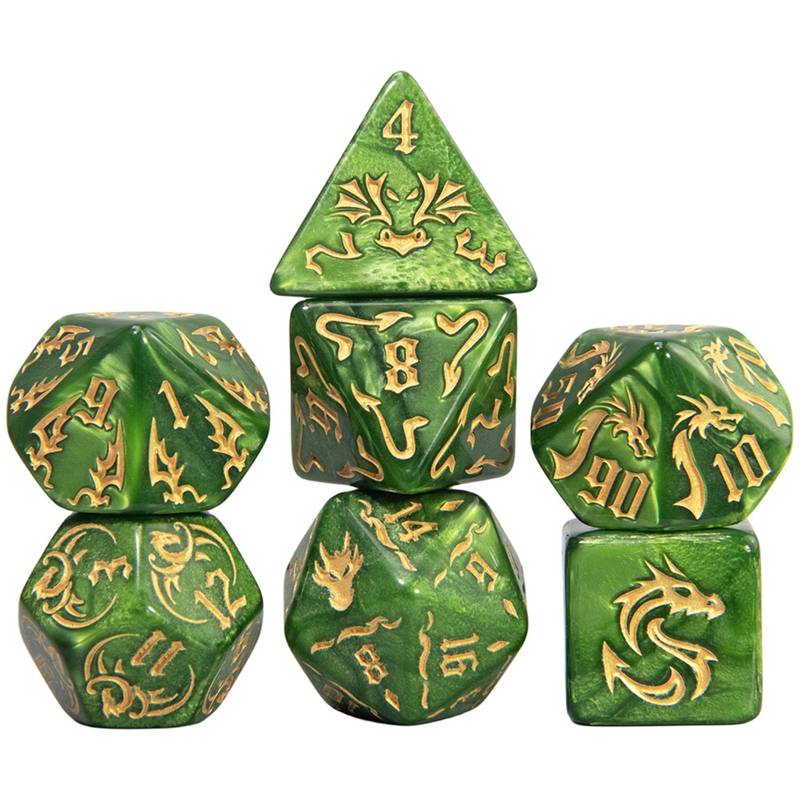 Drachen-Magie Würfel | 7-teiliges Würfelset