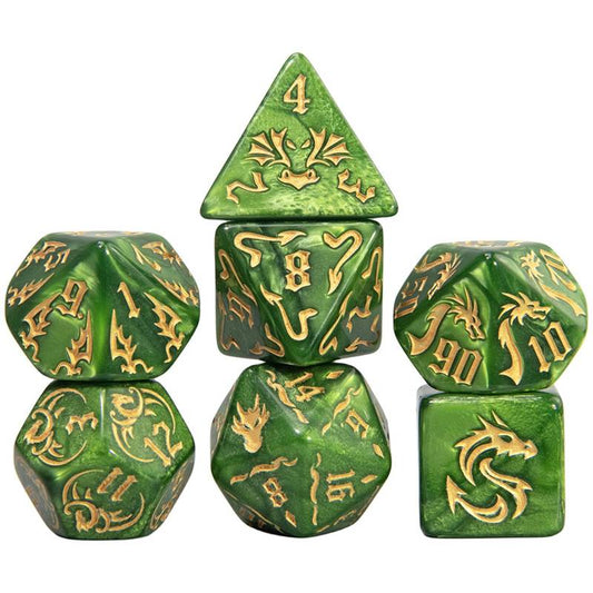 Drachen-Magie Würfel | 7-teiliges Würfelset