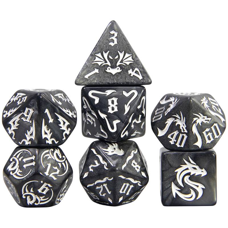 Drachen-Magie Würfel | 7-teiliges Würfelset
