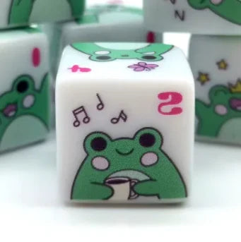 Frog D6 Set - Blau | 6x Frosch Würfelset | Dice