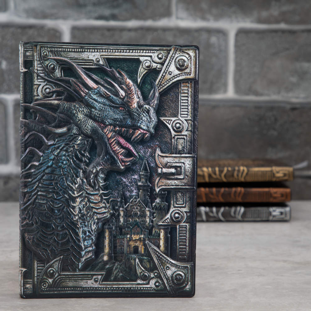 Drachen Tagebuch | Mit Prägung | Kunstleder Dragon Notebook Din A5