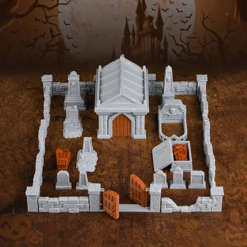 Friedhof Set Miniaturen | 42-teile | 28mm Maßstab