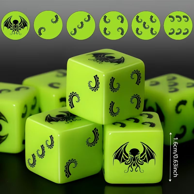 Foxdice D6 Set - Blau | 3x Cthulhu Würfelset | Dice