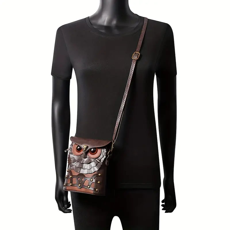 Eulen Umhängetasche | Tasche Braun