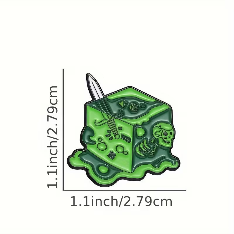 Gelatinous Cube | Emaille Brosche | Anstecker