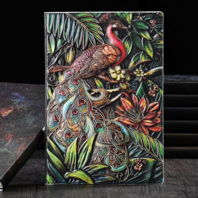 Flamingo Tagebuch | Mit Prägung | Kunstleder Notebook Din A5