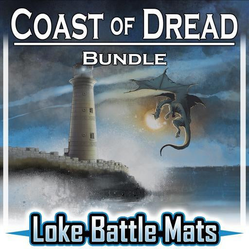Loke Battlemats Box of Adventure RPG Maps & Tokens Coast of Dread