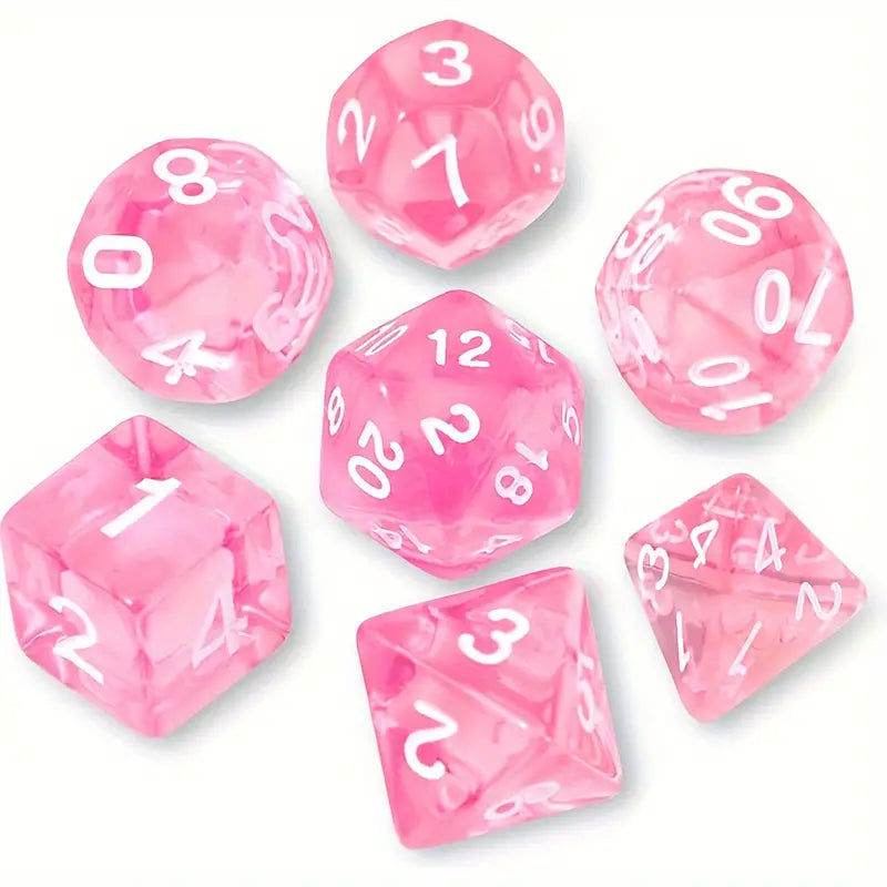 Pink Power | 7-teiliges Würfelset