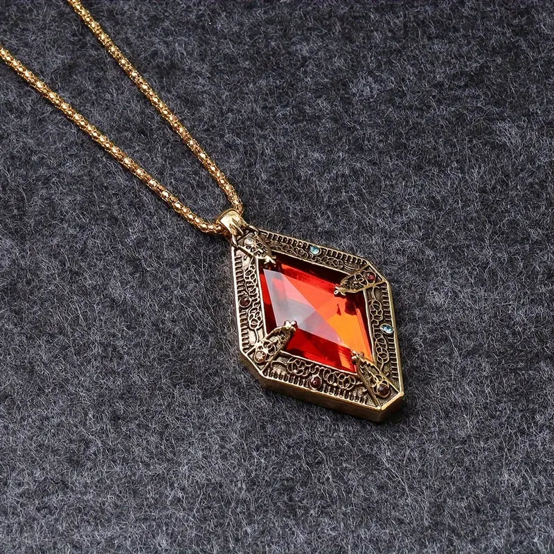 Goldene Rubin Halskette | Ryolith Kristall Design