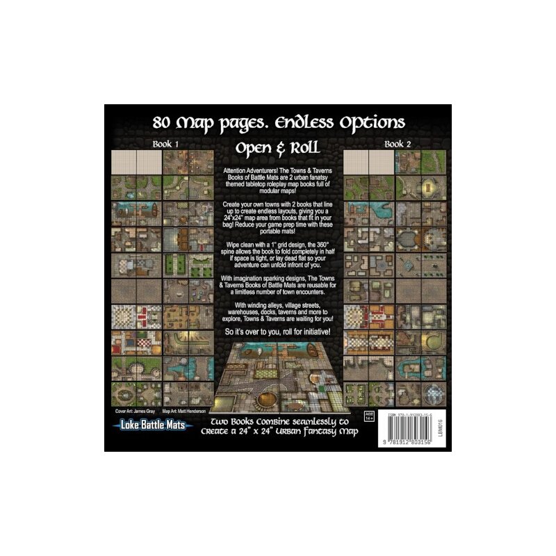 Towns & Taverns (EN) - Books of Battle Maps / 2er Set