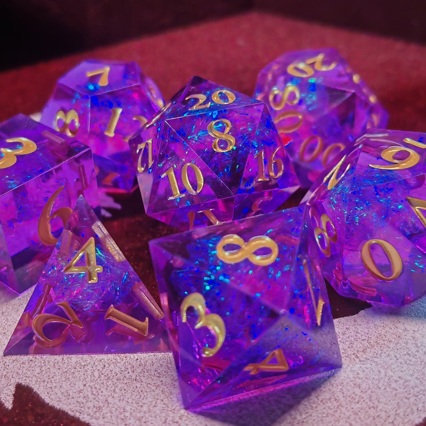 Vortex Violet Würfelset | 7-teiliges Diceset